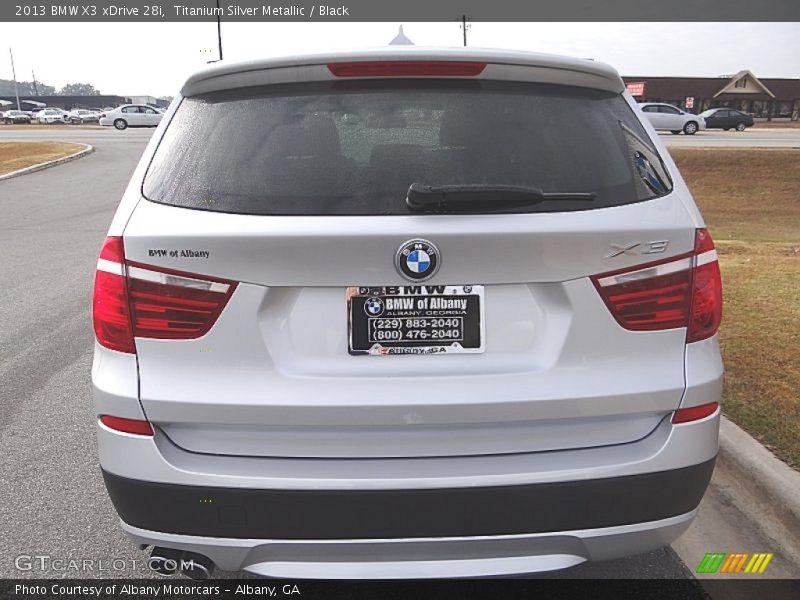 Titanium Silver Metallic / Black 2013 BMW X3 xDrive 28i