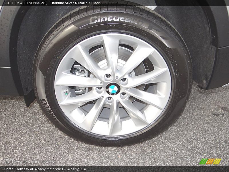 Titanium Silver Metallic / Black 2013 BMW X3 xDrive 28i