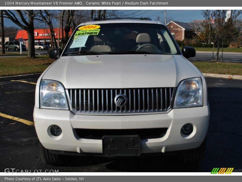Ceramic White Pearl / Medium Dark Parchment 2004 Mercury Mountaineer V8 Premier AWD