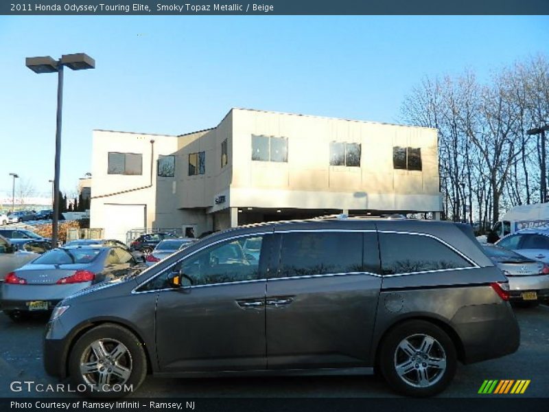 Smoky Topaz Metallic / Beige 2011 Honda Odyssey Touring Elite