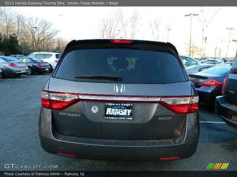 Smoky Topaz Metallic / Beige 2011 Honda Odyssey Touring Elite