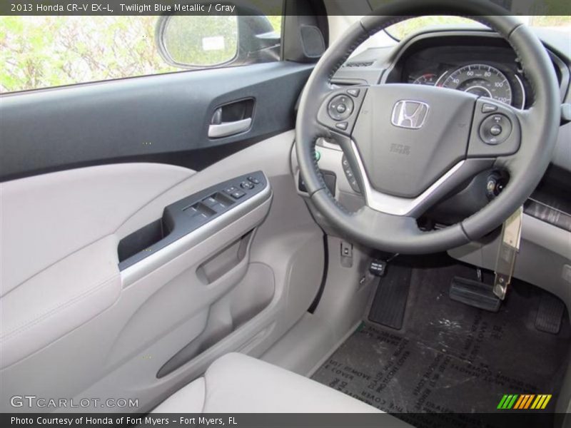 Twilight Blue Metallic / Gray 2013 Honda CR-V EX-L