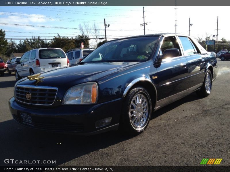 Blue Onyx / Neutral Shale Beige 2003 Cadillac DeVille Sedan