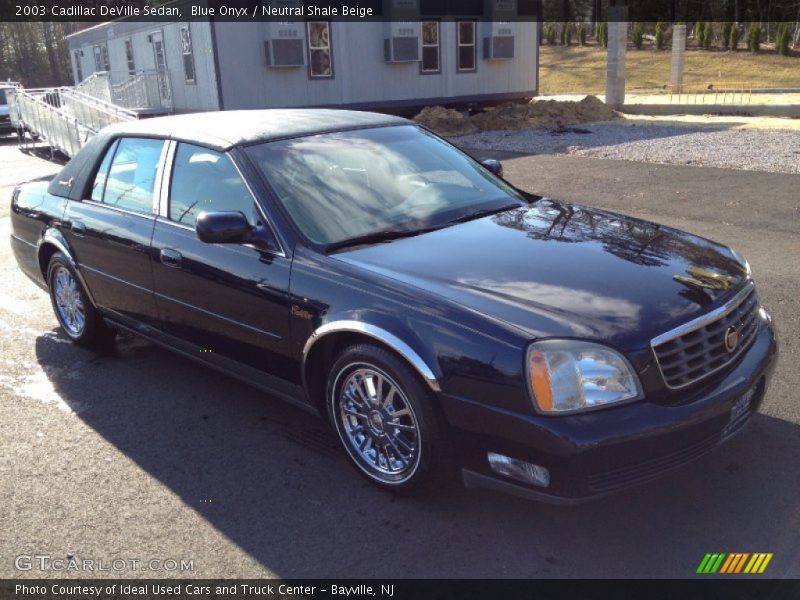 Blue Onyx / Neutral Shale Beige 2003 Cadillac DeVille Sedan