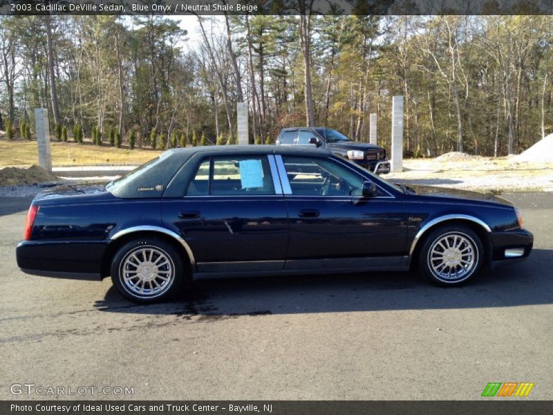 Blue Onyx / Neutral Shale Beige 2003 Cadillac DeVille Sedan
