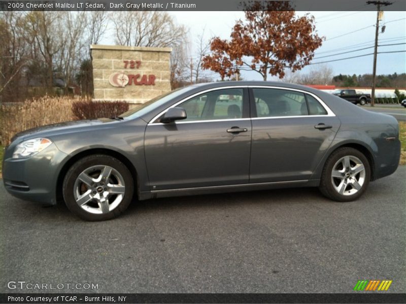 Dark Gray Metallic / Titanium 2009 Chevrolet Malibu LT Sedan