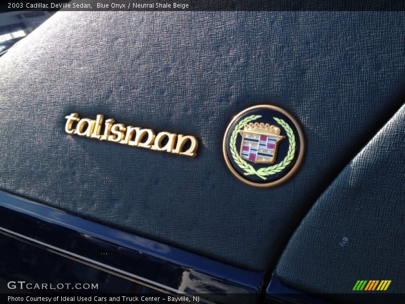 Blue Onyx / Neutral Shale Beige 2003 Cadillac DeVille Sedan