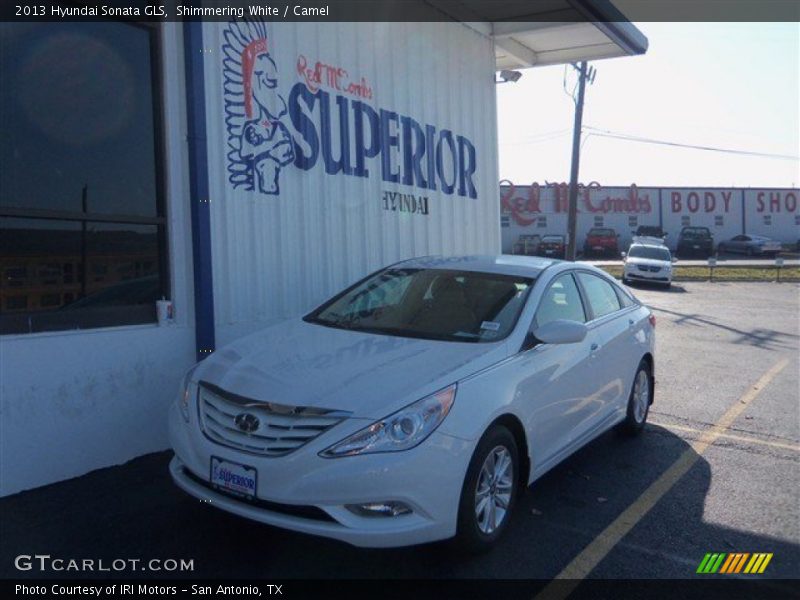Shimmering White / Camel 2013 Hyundai Sonata GLS