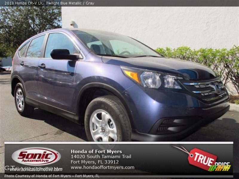 Twilight Blue Metallic / Gray 2013 Honda CR-V LX