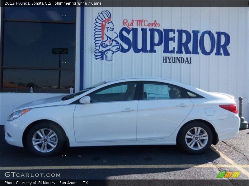 Shimmering White / Camel 2013 Hyundai Sonata GLS