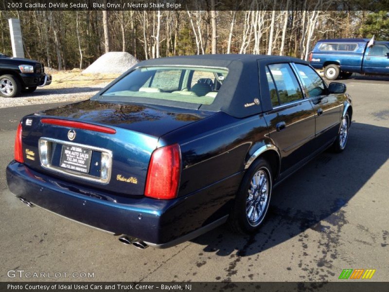 Blue Onyx / Neutral Shale Beige 2003 Cadillac DeVille Sedan