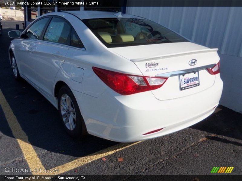 Shimmering White / Camel 2013 Hyundai Sonata GLS