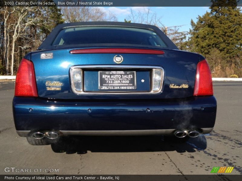 Blue Onyx / Neutral Shale Beige 2003 Cadillac DeVille Sedan