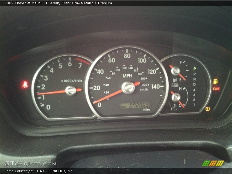 Dark Gray Metallic / Titanium 2009 Chevrolet Malibu LT Sedan
