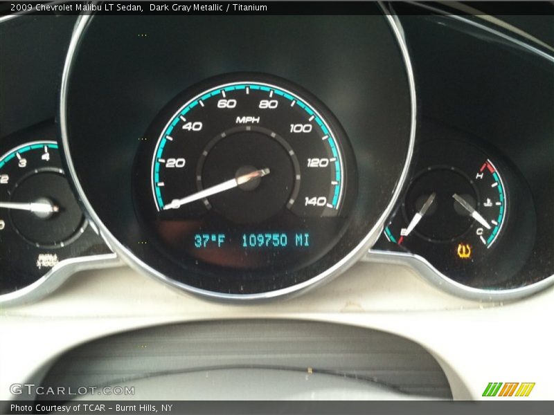 Dark Gray Metallic / Titanium 2009 Chevrolet Malibu LT Sedan