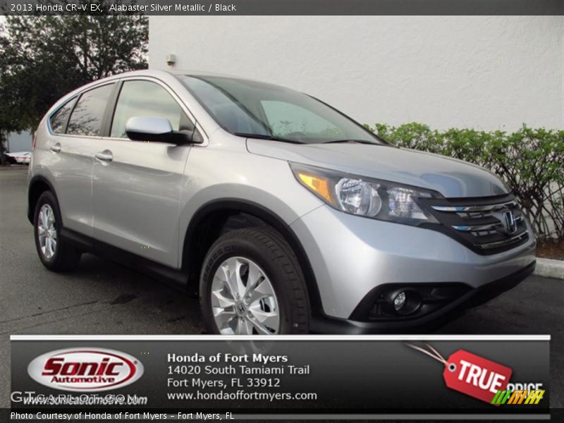 Alabaster Silver Metallic / Black 2013 Honda CR-V EX