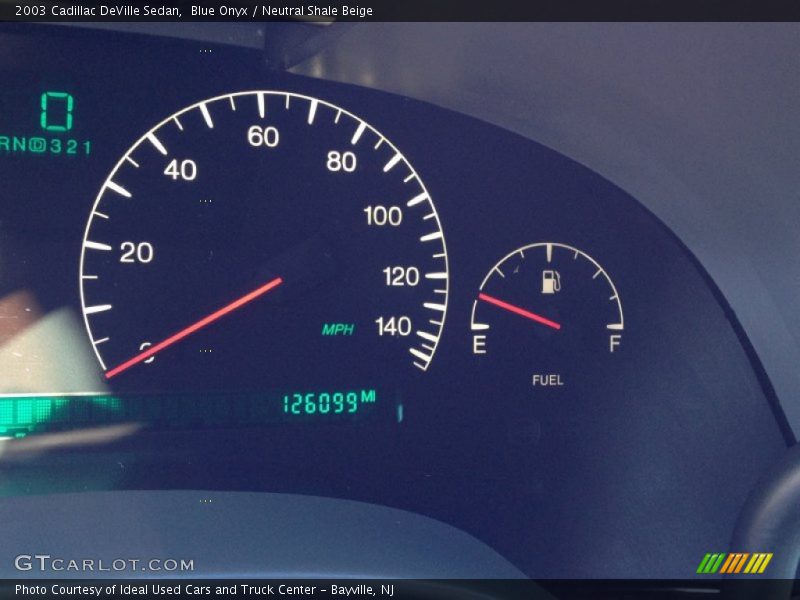 Blue Onyx / Neutral Shale Beige 2003 Cadillac DeVille Sedan