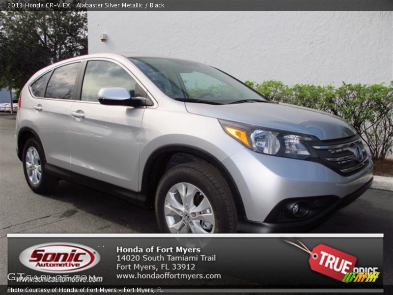 Alabaster Silver Metallic / Black 2013 Honda CR-V EX