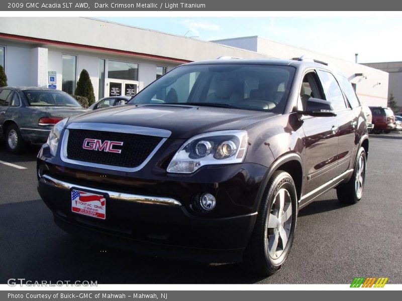 Dark Crimson Metallic / Light Titanium 2009 GMC Acadia SLT AWD