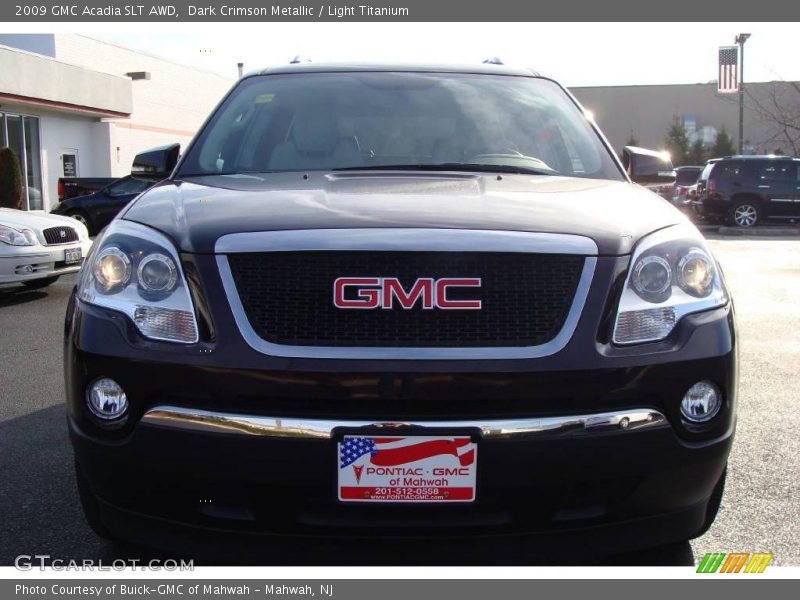 Dark Crimson Metallic / Light Titanium 2009 GMC Acadia SLT AWD