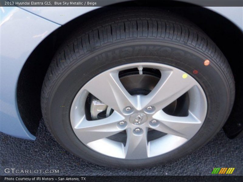 Blue Sky Metallic / Beige 2013 Hyundai Elantra GLS