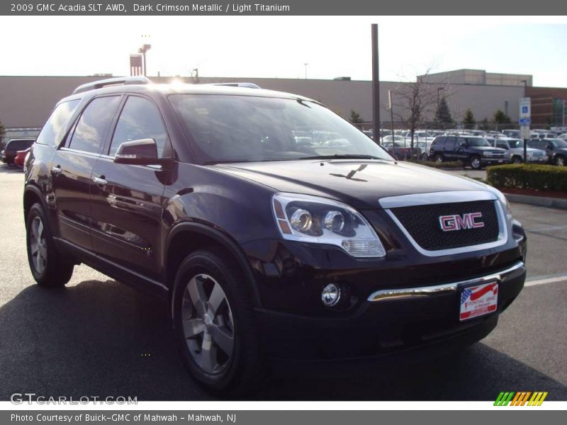 Dark Crimson Metallic / Light Titanium 2009 GMC Acadia SLT AWD
