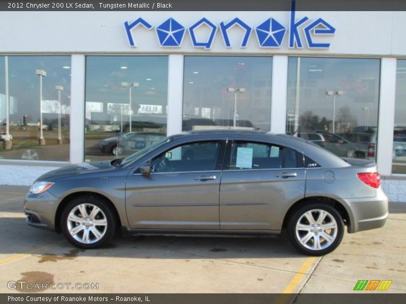 Tungsten Metallic / Black 2012 Chrysler 200 LX Sedan