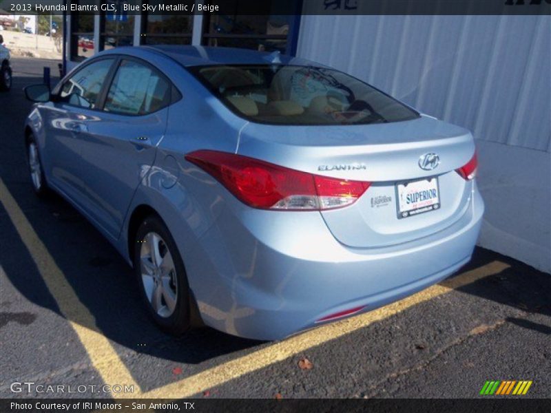 Blue Sky Metallic / Beige 2013 Hyundai Elantra GLS