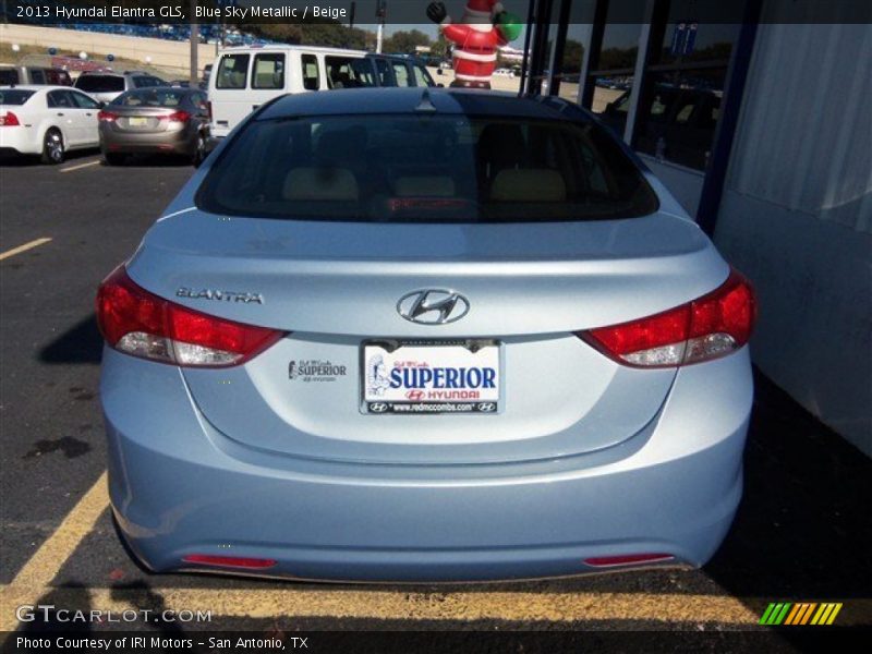 Blue Sky Metallic / Beige 2013 Hyundai Elantra GLS