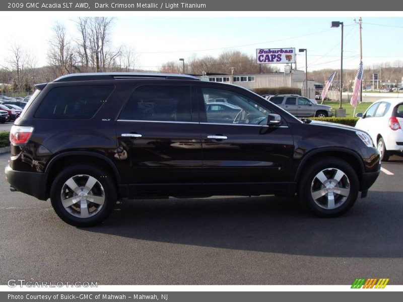 Dark Crimson Metallic / Light Titanium 2009 GMC Acadia SLT AWD