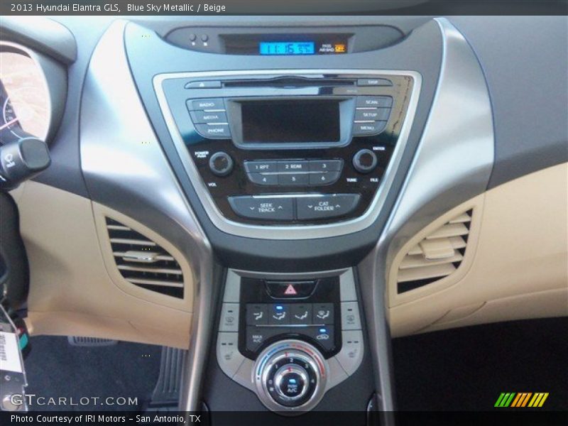 Blue Sky Metallic / Beige 2013 Hyundai Elantra GLS