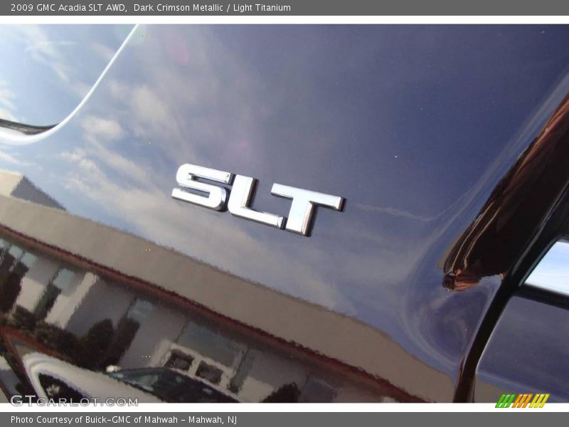 Dark Crimson Metallic / Light Titanium 2009 GMC Acadia SLT AWD