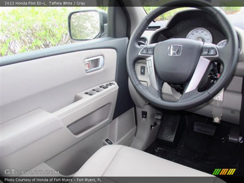 Taffeta White / Gray 2013 Honda Pilot EX-L