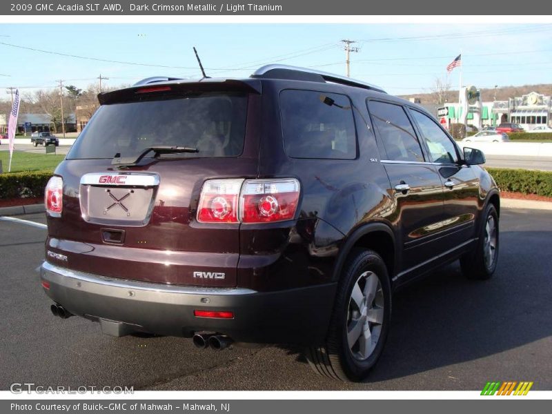 Dark Crimson Metallic / Light Titanium 2009 GMC Acadia SLT AWD