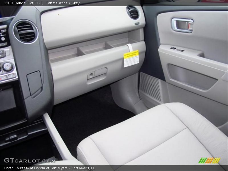 Taffeta White / Gray 2013 Honda Pilot EX-L