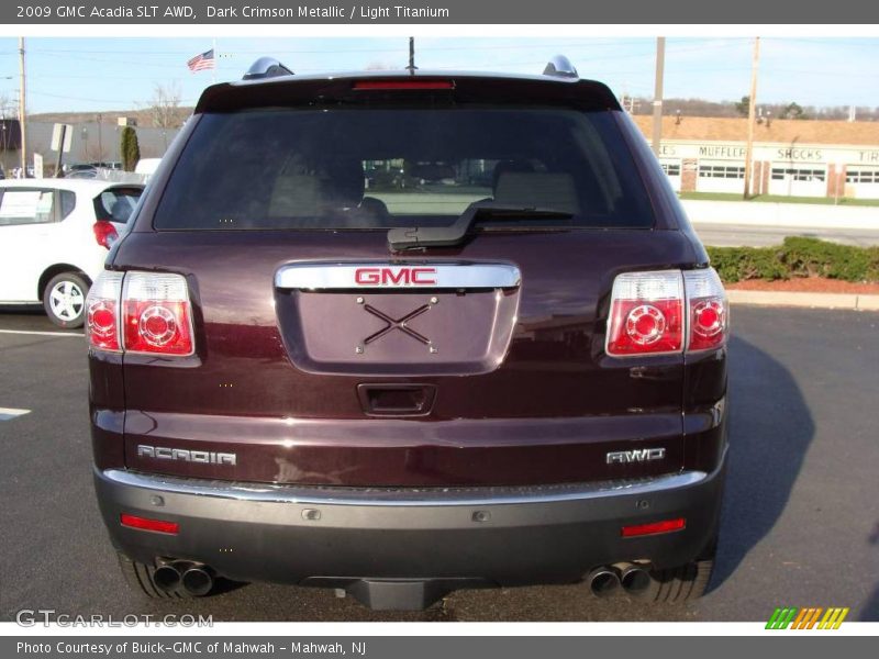 Dark Crimson Metallic / Light Titanium 2009 GMC Acadia SLT AWD