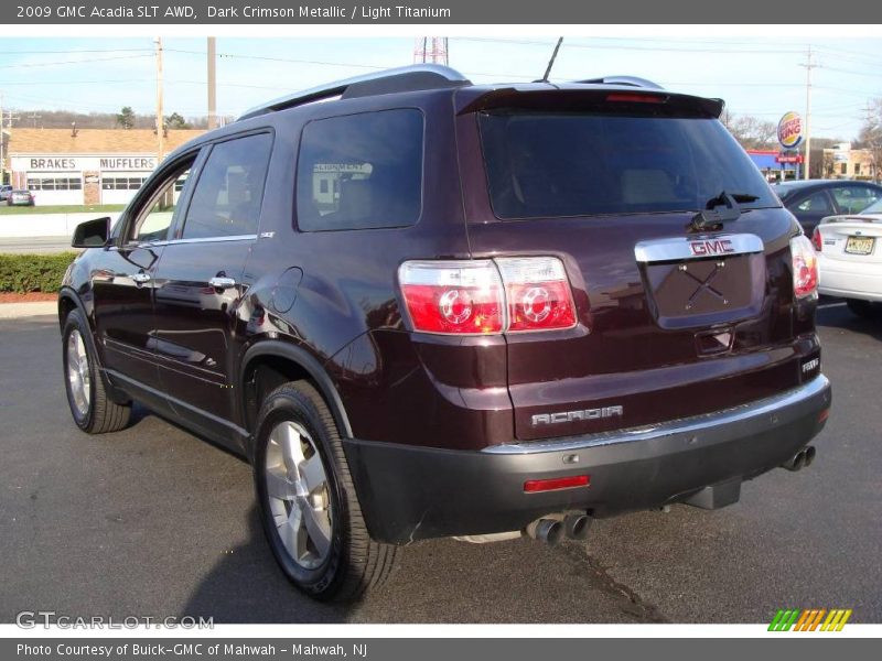 Dark Crimson Metallic / Light Titanium 2009 GMC Acadia SLT AWD