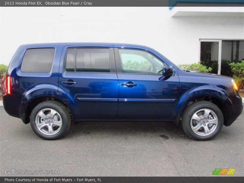 Obsidian Blue Pearl / Gray 2013 Honda Pilot EX