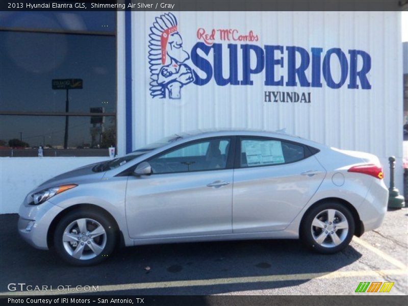 Shimmering Air Silver / Gray 2013 Hyundai Elantra GLS