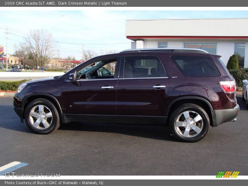 Dark Crimson Metallic / Light Titanium 2009 GMC Acadia SLT AWD