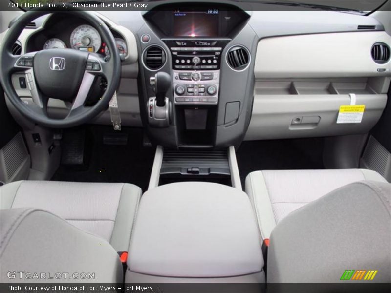 Obsidian Blue Pearl / Gray 2013 Honda Pilot EX