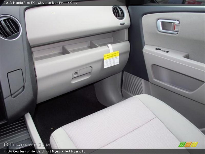 Obsidian Blue Pearl / Gray 2013 Honda Pilot EX