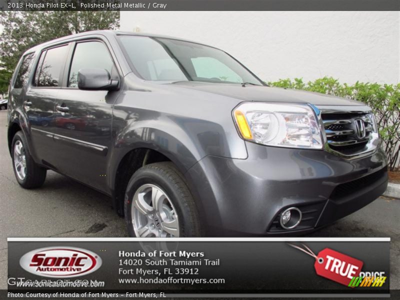 Polished Metal Metallic / Gray 2013 Honda Pilot EX-L