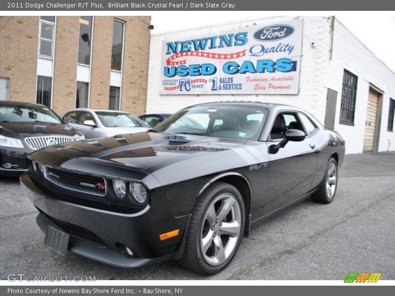 Brilliant Black Crystal Pearl / Dark Slate Gray 2011 Dodge Challenger R/T Plus