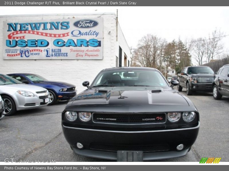 Brilliant Black Crystal Pearl / Dark Slate Gray 2011 Dodge Challenger R/T Plus