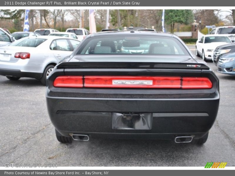 Brilliant Black Crystal Pearl / Dark Slate Gray 2011 Dodge Challenger R/T Plus