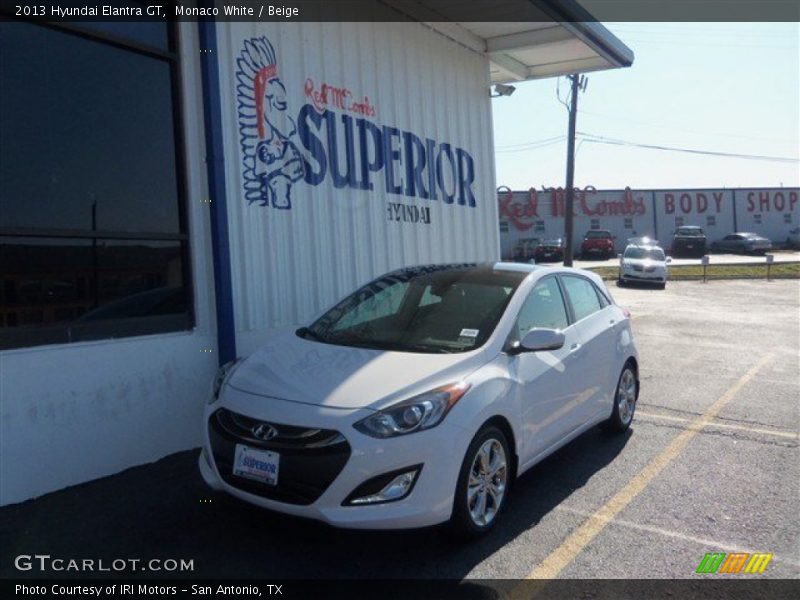 Monaco White / Beige 2013 Hyundai Elantra GT