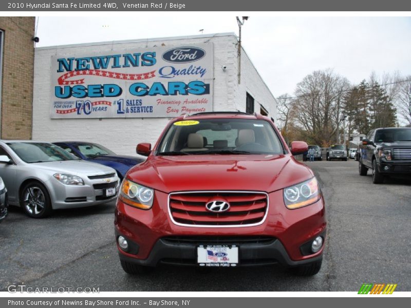 Venetian Red / Beige 2010 Hyundai Santa Fe Limited 4WD
