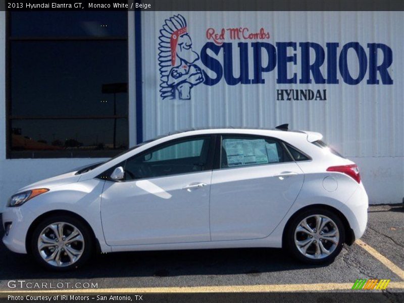 Monaco White / Beige 2013 Hyundai Elantra GT