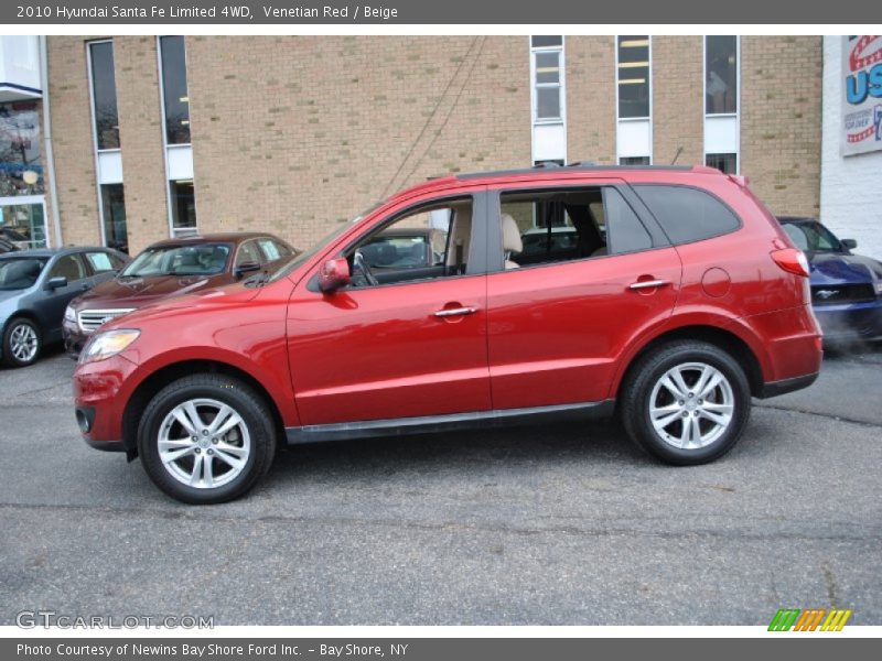 Venetian Red / Beige 2010 Hyundai Santa Fe Limited 4WD